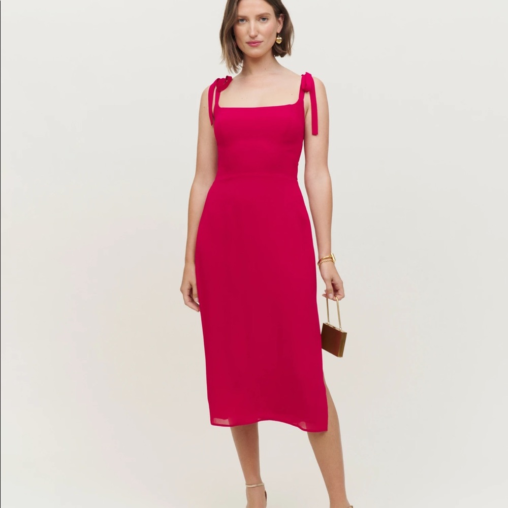 “💖Sale” Reformation Besse Dress - Rhubarb